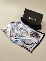 Holiday Gift - Pure Silk Printed Rectangle Scarf