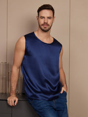 Pure Silk Casual Men's Tank Top