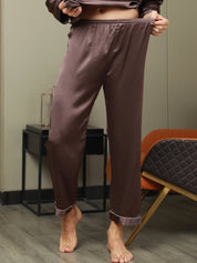 Solid Color Pure Silk Men‘s Sleep Pants