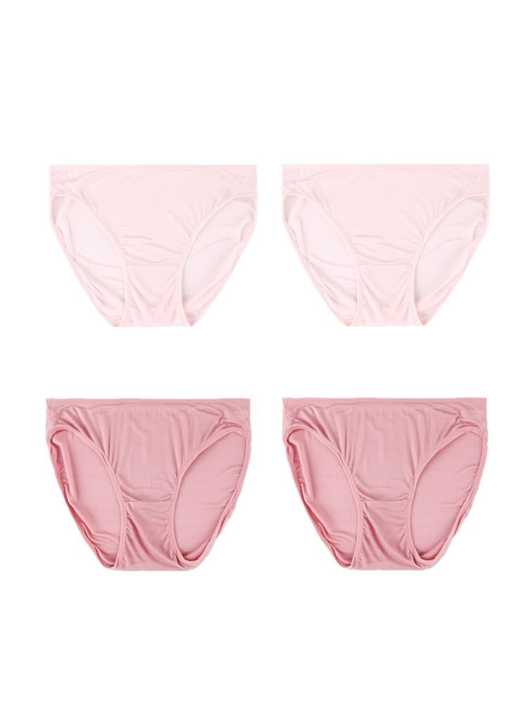 4Pcs Comfortable Mulberry Silk Kitted Panties (Bra NOT Included)