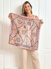 Pure Silk Printed Square Scarf 68x68cm/26.8