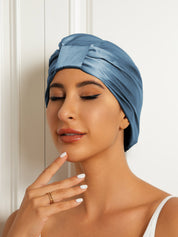 Pure Silk Double Layer Night Turban Sleep Cap