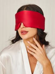 SilkSilky US 19Momme Pure Silk Eye Mask Wine 001