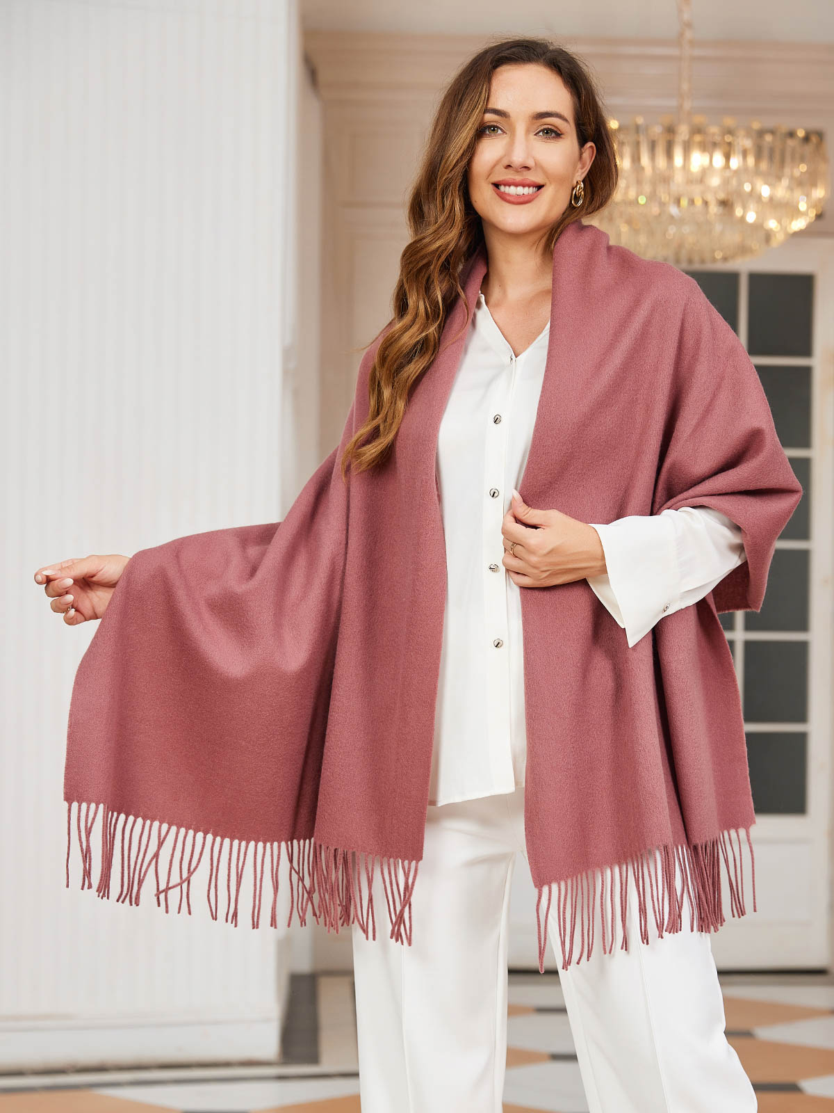 SilkSilky US Wool Scarf PaleMauve 001