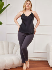 Women's Plus Size Silk Spaghetti Strap Camisole Top