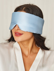 SilkSilky US 19Momme Pure Silk Eye Mask LightBlue 001