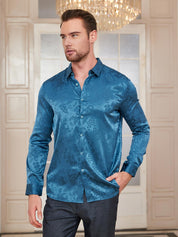 Mulberry Silk Jacquard Shirt for Men