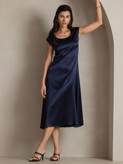 19Momme Silk Solid Color Casual Sleeveless Dress