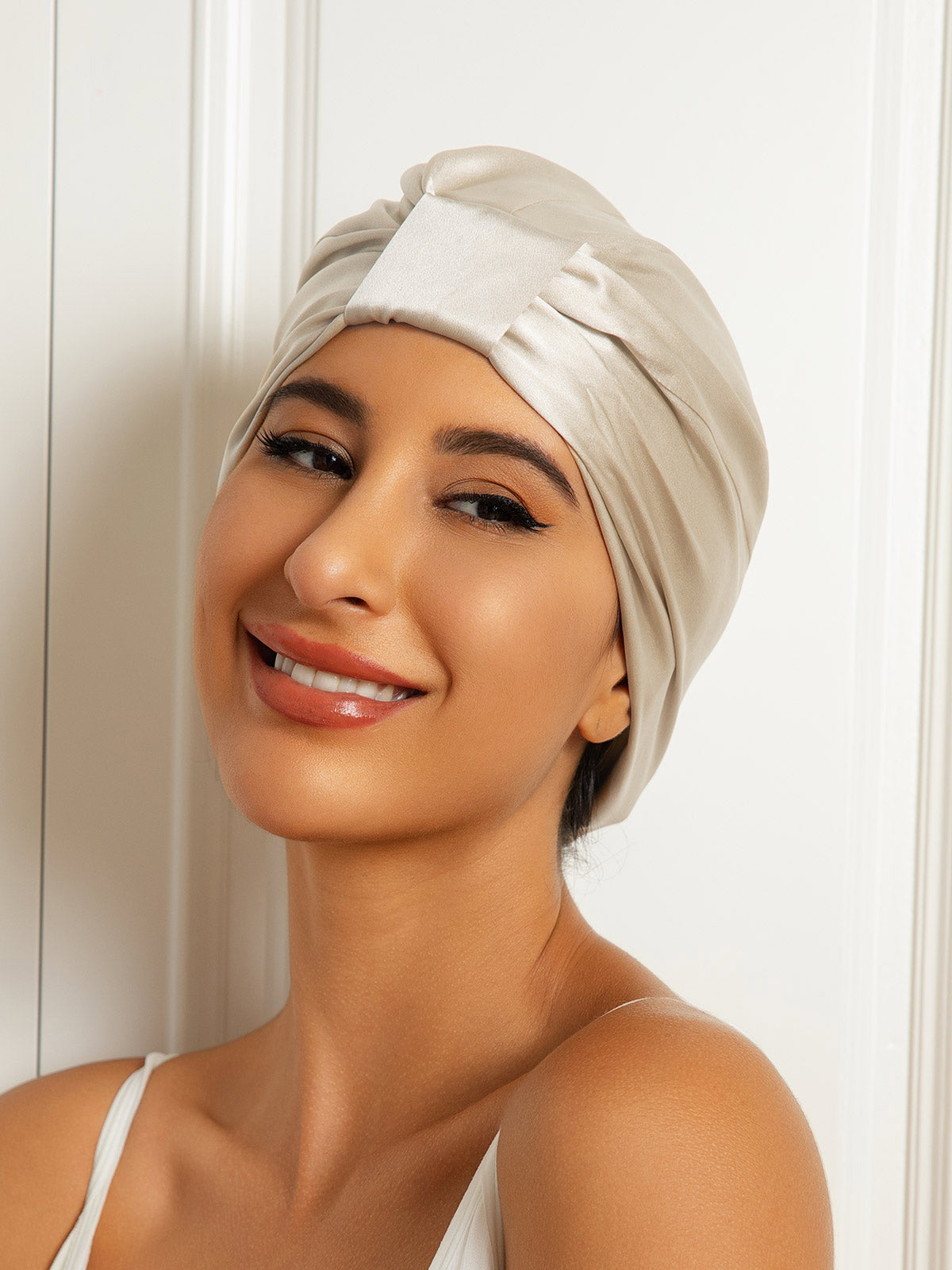 Pure Silk Double Layer Night Turban Sleep Cap