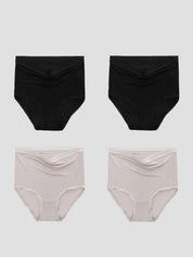 4Pcs Silk Knitted Lace Lingerie Boxer Briefs Panties (Bra NOT Included)