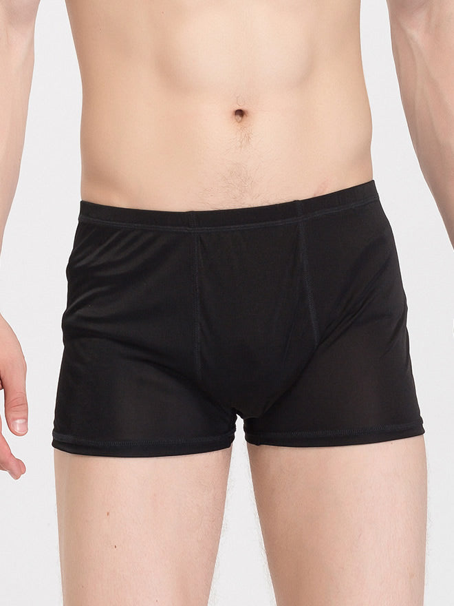 SilkSilky US Silk Knitted Mens Underwear Black 001