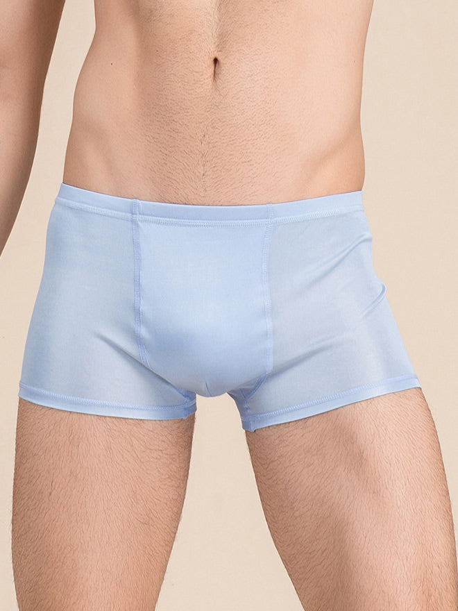 SilkSilky US Silk Knitted Mens Underwear LightBlue 001