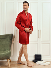 Silk 3/4 Sleeve Belted Robe