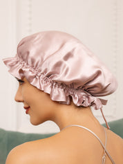 SilkSilky  Pure Silk Sleep Cap Pink 001