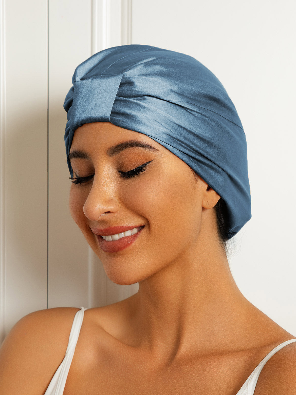 Pure Silk Double Layer Night Turban Sleep Cap