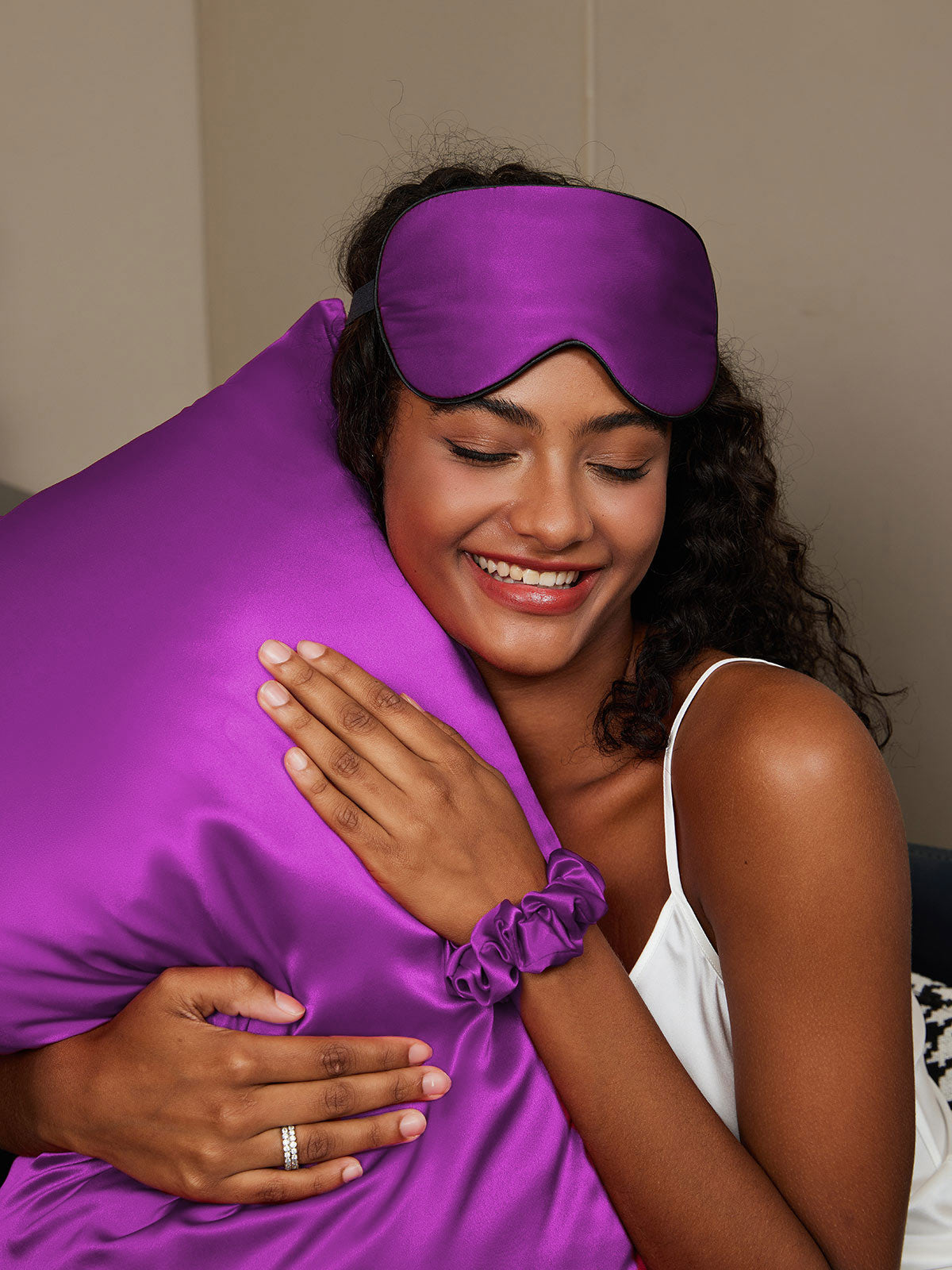 SilkSilky US 19Momme Pure Silk Pillowcase Set Purple 001