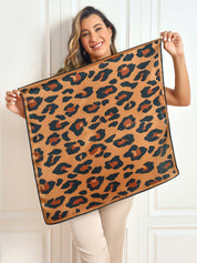 SilkSilky US Pure Silk Scarf Leopard 001