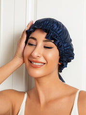 Pure Silk Double Layer Sleeping Caps w/ Ribbon