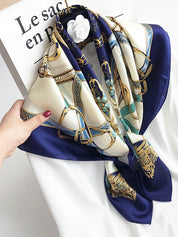 SilkSilky US Pure Silk Scarf Blue 001