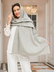 SilkSilky US Wool Scarf Gray 005