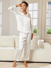 Pure Silk Button Up Women's Pajamas