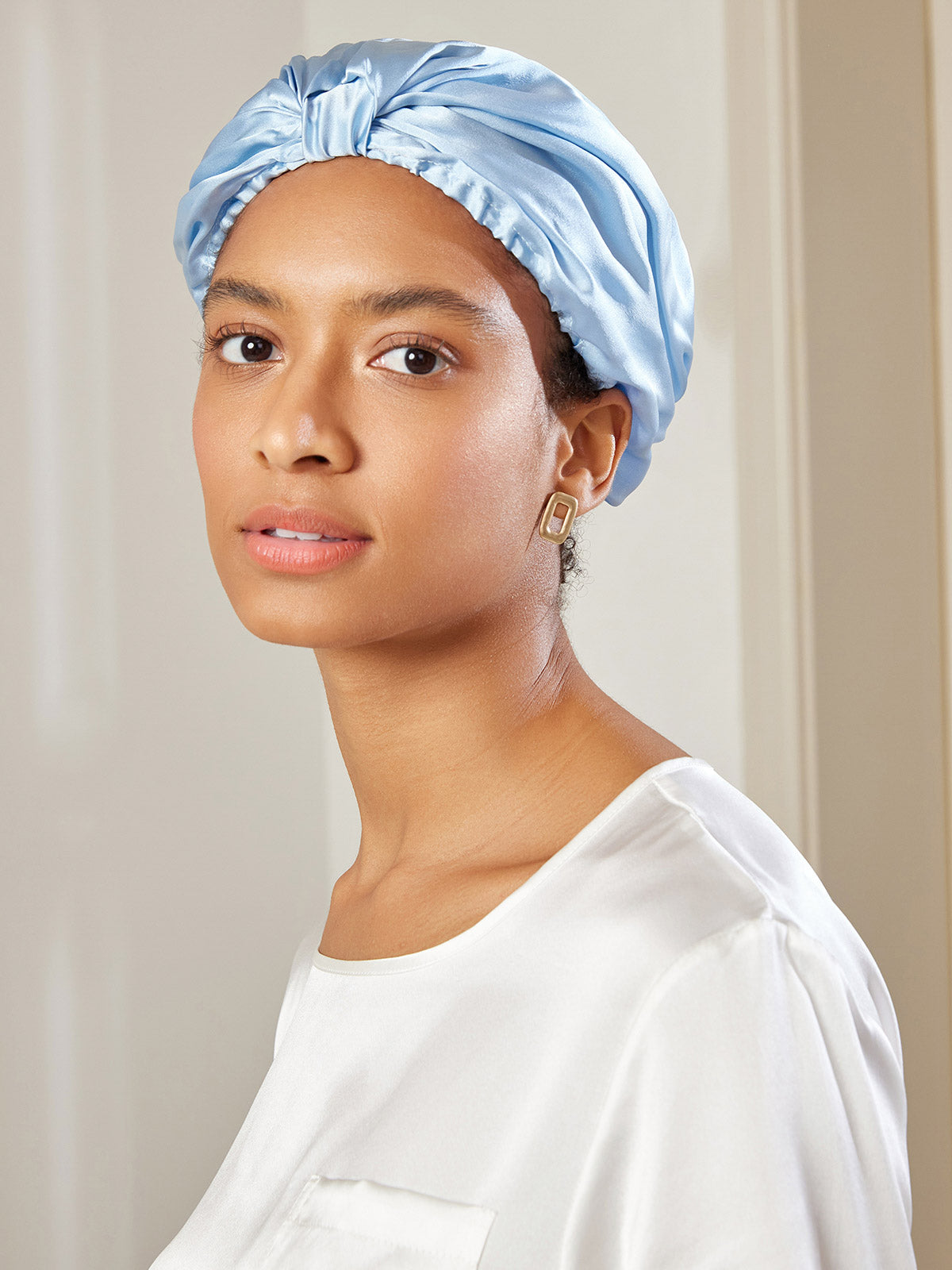 Pure Silk Night Turban Sleep Cap