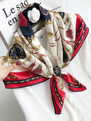 SilkSilky US Pure Silk Scarf Red 001