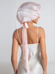 Pure silk Elegant Sleep Cap with Long Ribbons