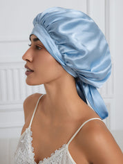 Pure silk Elegant Sleep Cap with Long Ribbons