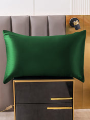 SilkSilky US 19Momme Pure Silk Pillowcase DarkGreen 001