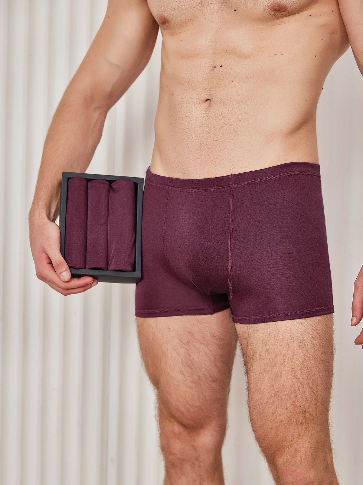 SilkSilky US Silk Knitted Mens Underwear Wine 001