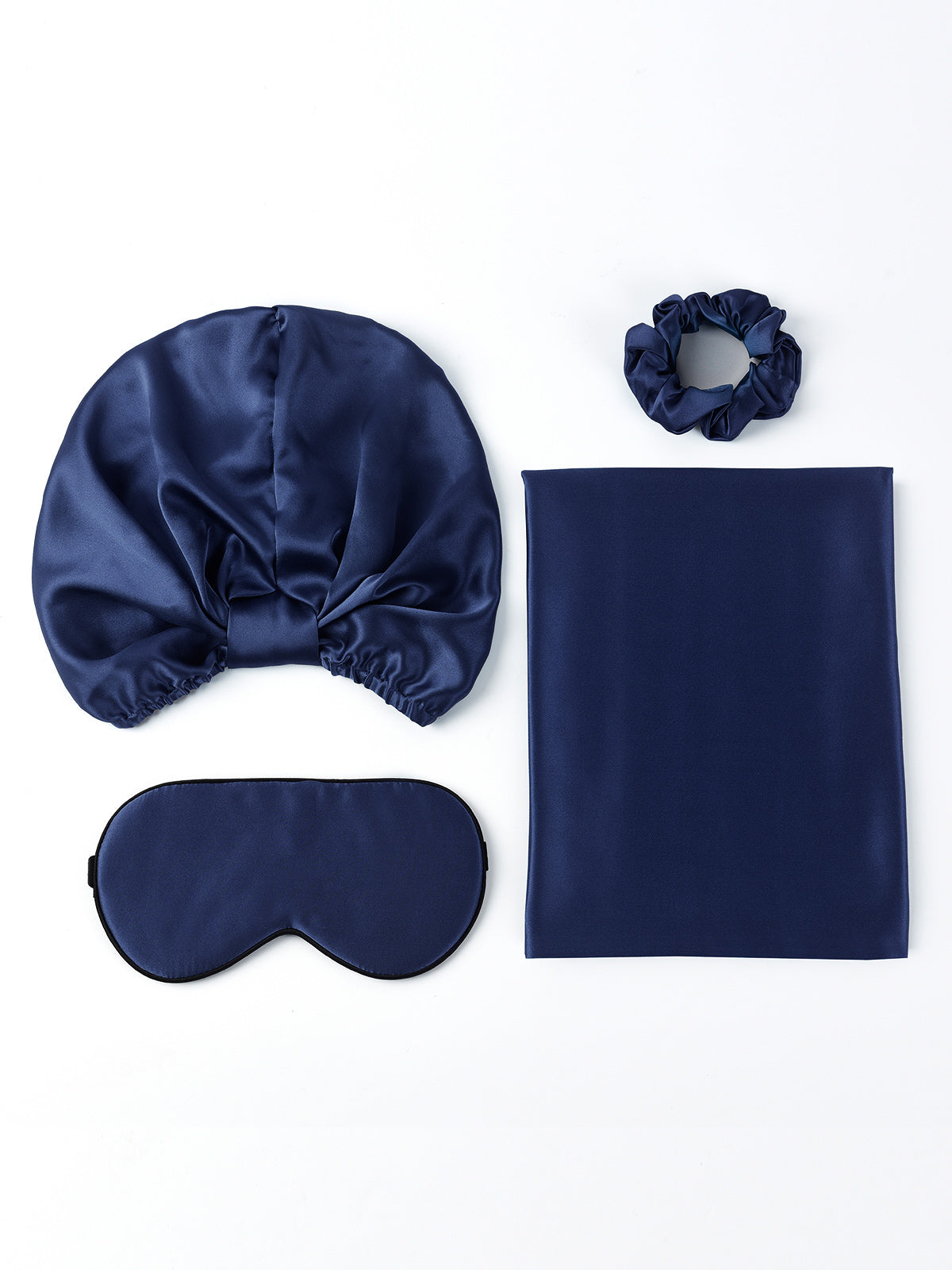 SilkSilky US 19Momme Pure Silk Pillowcase Set DarkBlue 001