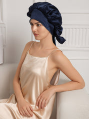 Pure Silk Casual Nightcap with Long Ribbons