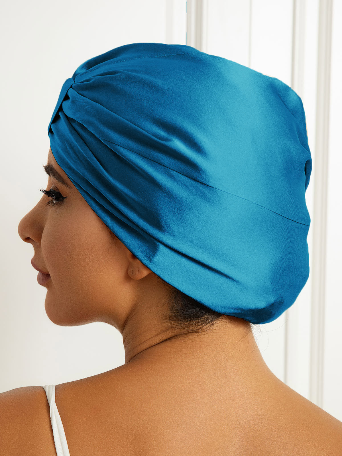 Pure Silk Double Layer Night Turban Sleep Cap