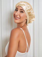 SilkSilky US Pure Silk Sleep Cap Champagne 001