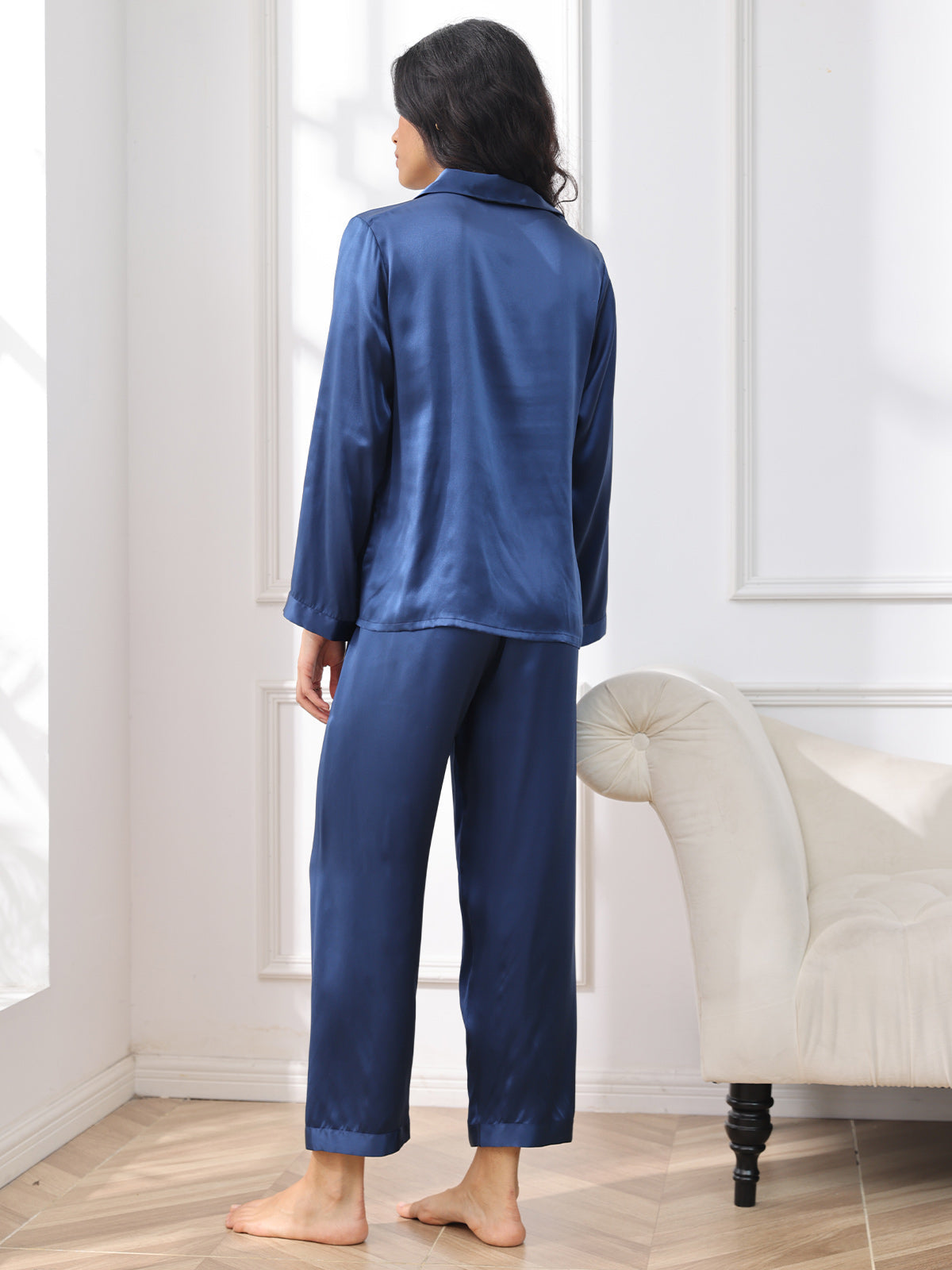 Pure Silk Button Up Women's Pajamas