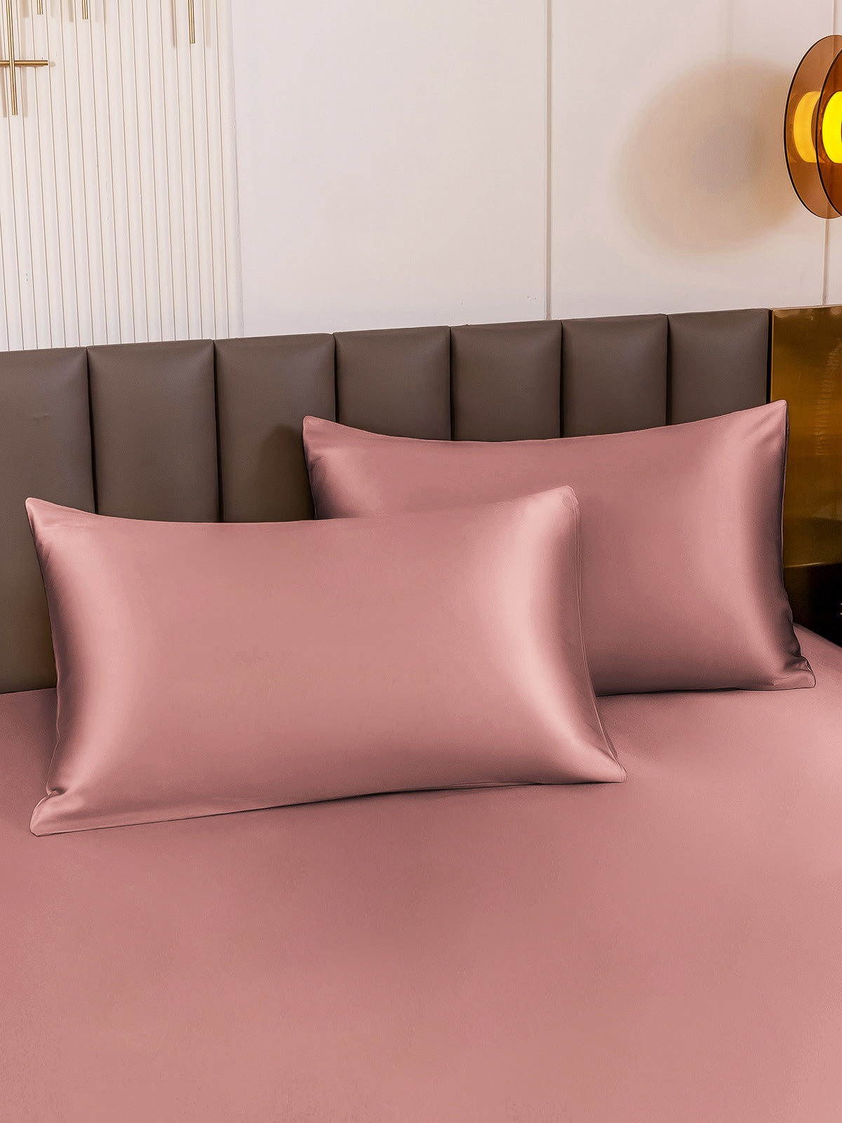 SilkSilky US 30Momme Pure Silk Pillowcase PaleMauve 001