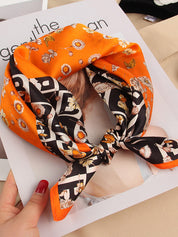 SilkSilky US Pure Silk Scarf Orange 001