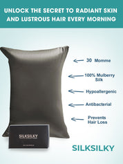 30Momme Luxurious 100% Silk Pillowcase - Hidden Zipper