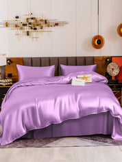 19Momme 4Pcs Silk Set Duvet Cover+Flat Sheet+2x Pillowcases