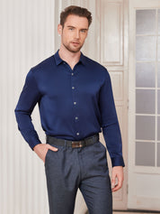 Classic Silk Mens shirt with Long Sleeves