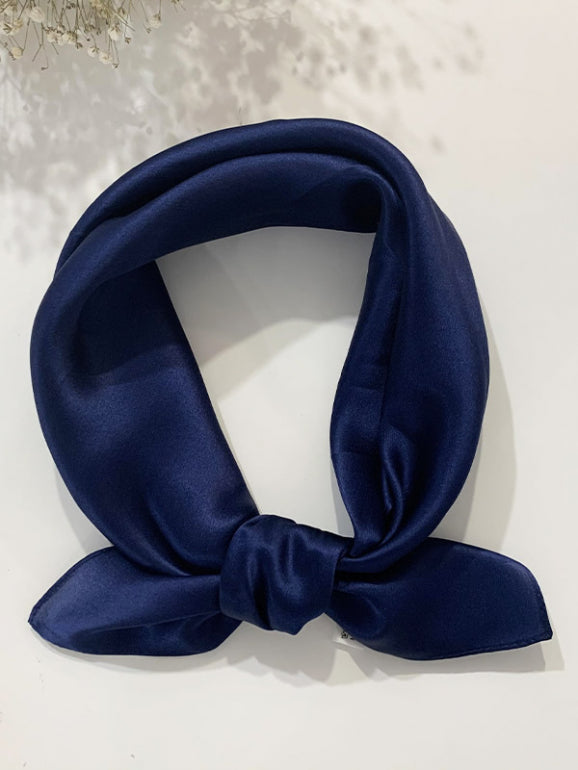 SilkSilky US Pure Silk Scarf DarkBlue 001