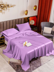 19Momme 4Pcs Silk Set Fitted&Flat Sheets+2x Pillowcases