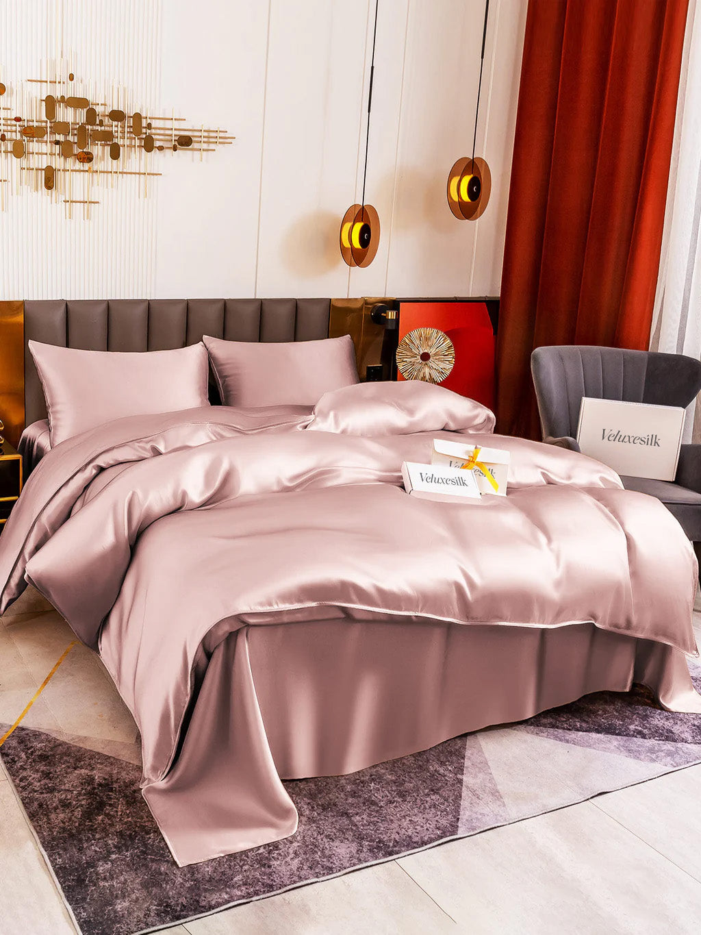 Silk Bed Set - Cooling all Night in Hot Summer (4Pcs Set)