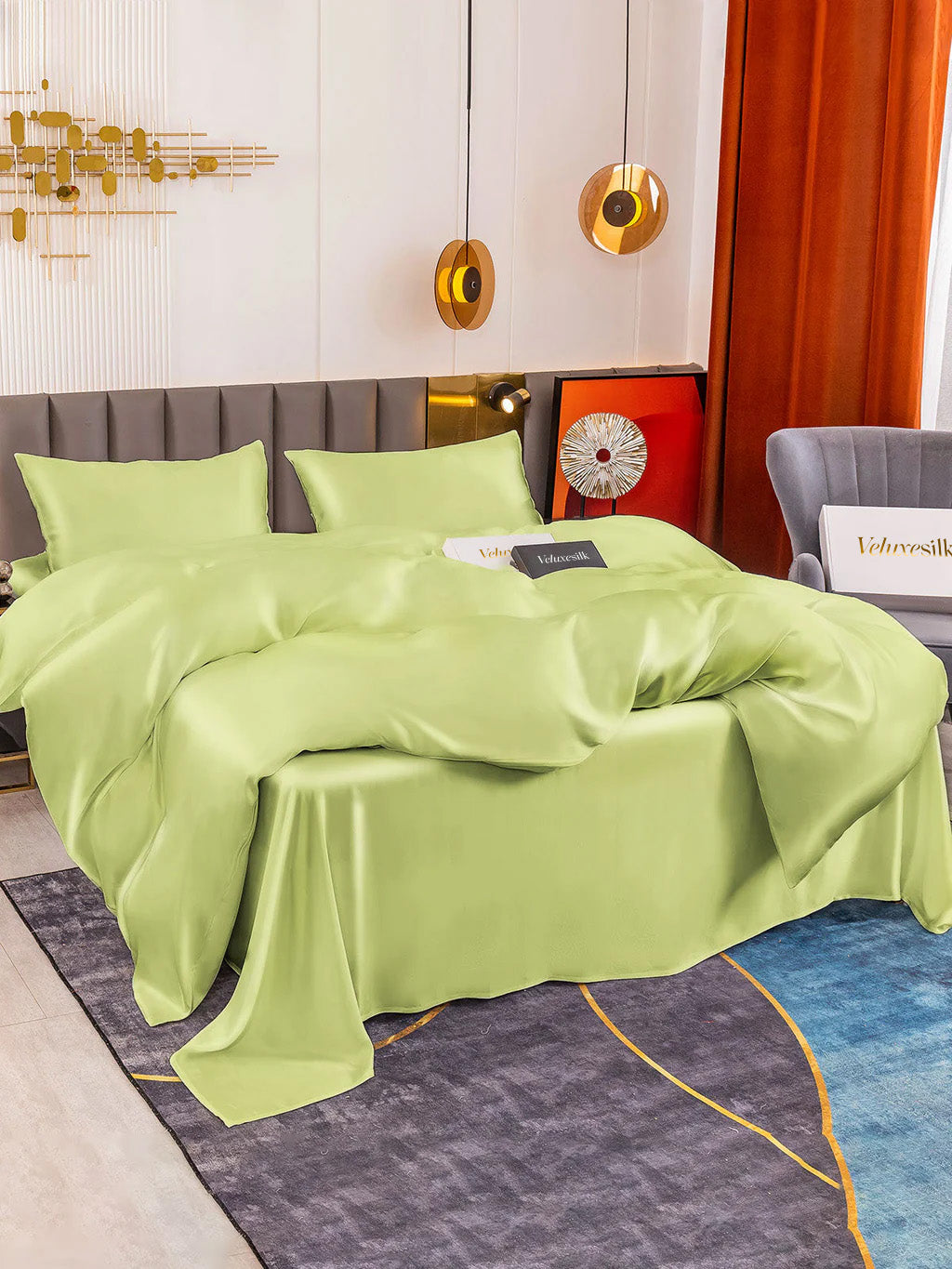 Silk Bed Set - Cooling all Night in Hot Summer (4Pcs Set)